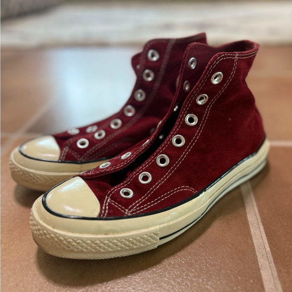 Maroon/garnet chuck taylor converse High-Top sneakers leather men 5/women 7